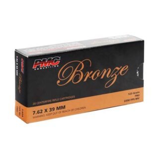 PMC Bronze 7.62x39mm 123 Grain FMJ Ammo, 200 Round Box (7.62A)