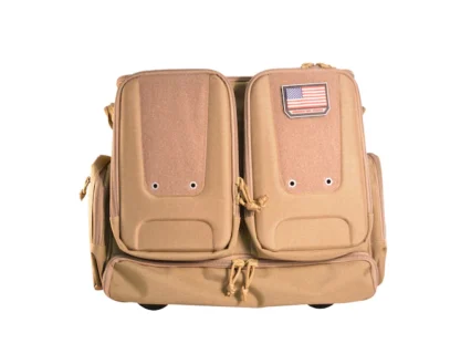 G.P.S. Tactical Rolling Handgunner Range Bag Tan
