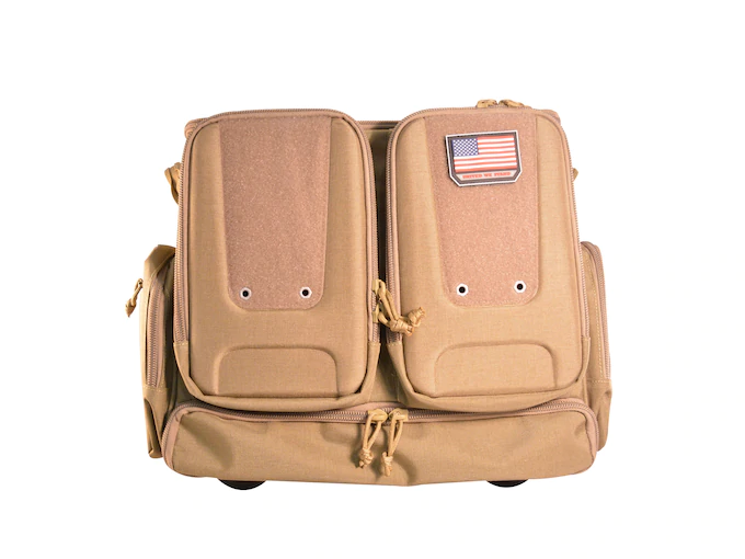 G.P.S. Tactical Rolling Handgunner Range Bag Tan 1 G.P.S. Tactical Rolling Handgunner Range Bag Tan