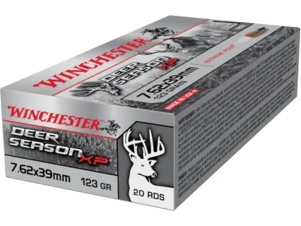 Winchester Deer Season XP Ammunition 7.62x39mm 123 Grain Extreme Point Polymer Tip Box of 20