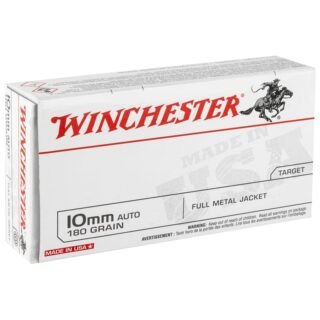 Winchester USA 10mm Auto Ammo 180 grain FMJ – 50/Box 1000 Rounds