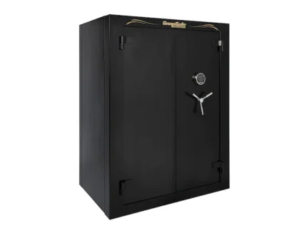 SnapSafe Super Titan XXL Double Door Fire-Resistant 56-Gun Modular Safe with Electronic Lock Black