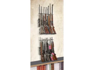 Rack'Em Racks 16 Rifle Double Decker Vertical Rifle Display 2-Rifle Barrel Rests and 1-Buttstock Tray