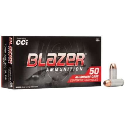 CCI Blazer 10mm AUTO Ammo 200 grain FMJ – 50/Box [3597] 1000 rounds