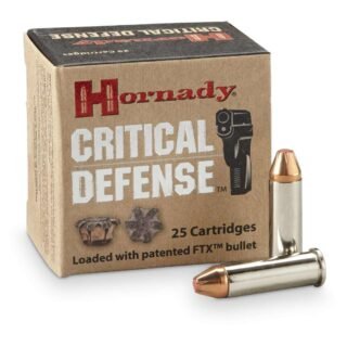 Hornady Critical Defense, .38 Special +P, FTX, 110 Grain, 500 Rounds