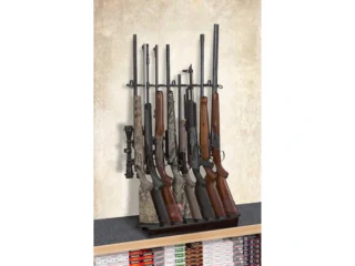 Rack'Em Racks Deluxe 8 Rifle Shelf Display Rifle Barrel Rest and Buttstock Tray