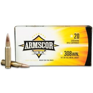 Armscor USA .308 Winchester Ammunition 500 Rounds FMJ 147 Grains F AC 308-1N