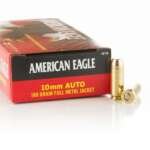 Federal American Eagle 10mm Auto 180 Grain FMJ Ammunition – 500 rds [AE10A]