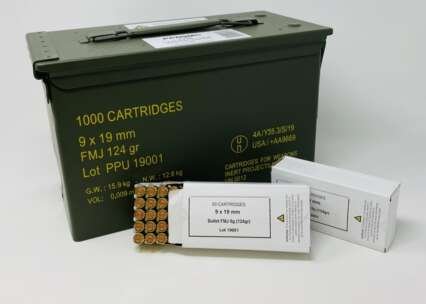 Prvi PPU 9x19mm NATO 124 Grain Full Metal Jacket Can 1000 Rounds