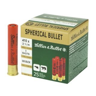 Sellier & Bellot .410 Bore 2-1/2" #000 Buckshot 3 Pellets 25/Box 500 Rds