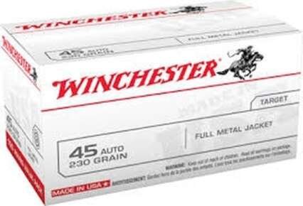 Winchester 45 ACP USA45AVP 230 Grain Full Metal Jacket Value Pack CASE 500 rounds