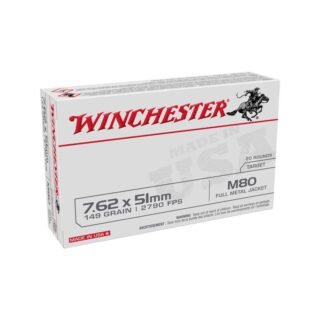 Winchester Lake City M80 .380/7.62 x 51mm NATO Ammunition 500 rounds 149 Grains FMJ