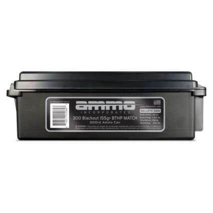 Ammo Inc 300 Blackout 155 grain BTHP Match 200 rd Ammo Can [300B155BTHP-B200]