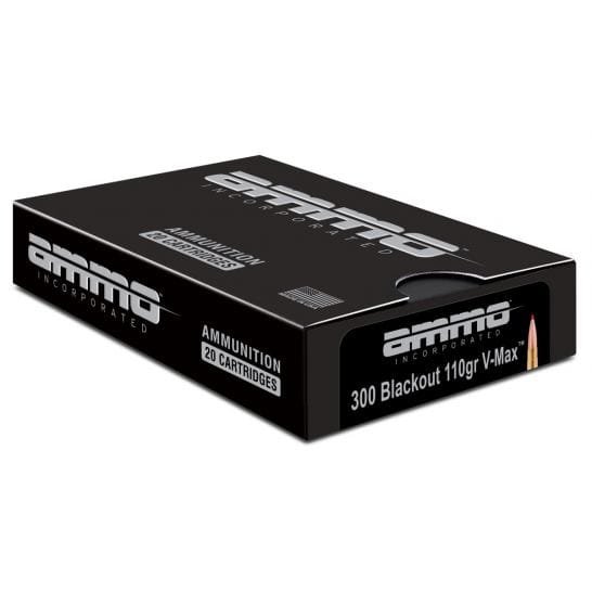 Ammo Inc. 300 Blackout 110 grain V-Max Ammunition – 200 Rounds